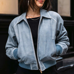 Major League Jacket | Blue Textured